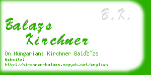 balazs kirchner business card